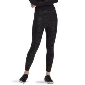 HUE HIGHRISE WEIGHTLESS CAMO PRINT LEGGINGS BLACK SIZE SMALL NWOT